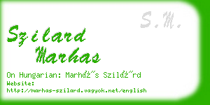 szilard marhas business card